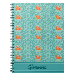 Crabs Ornamental Symphony Personalized Notebook