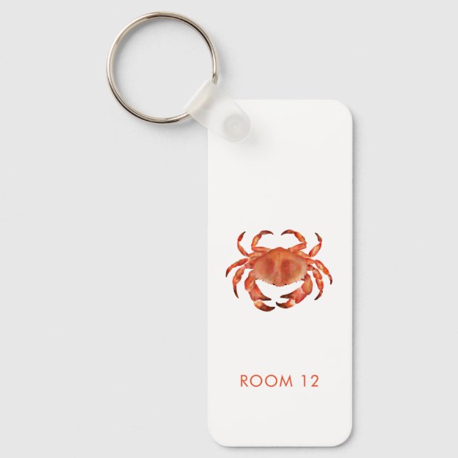 Crabs Seaside Coastal Beach House Rental Room Key Ring (Front)