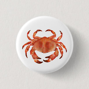 Crabs Seaside Coastal Nautical 3 Cm Round Badge