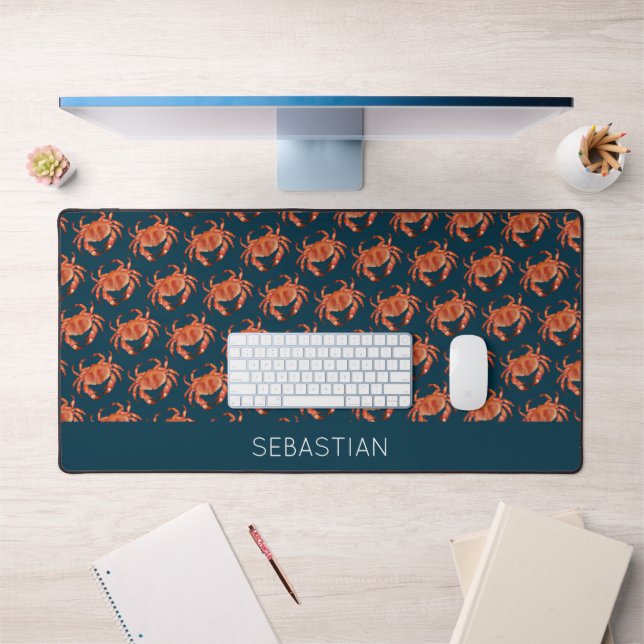Crabs Seaside Pattern Desk Mat (Office 1)