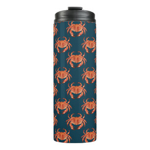 Crabs Seaside Pattern Thermal Tumbler