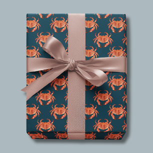 Crabs Seaside Pattern Wrapping Paper