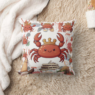 Crabs Travelling Print Cushion