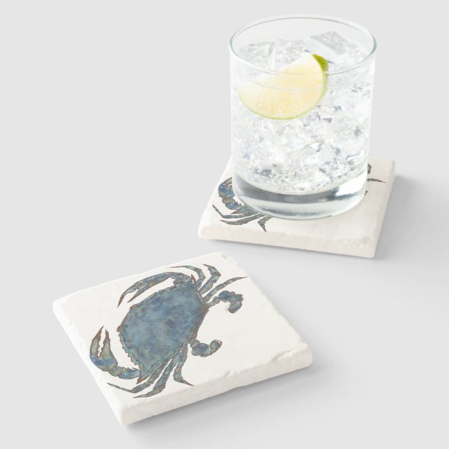 Crabs - True Blue Stone Coaster (Side)