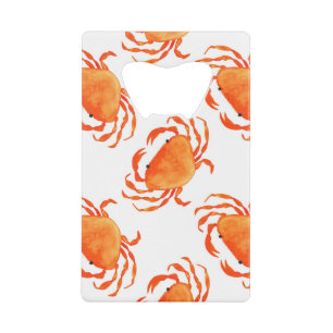 Crabs Watercolor: White Background Pattern