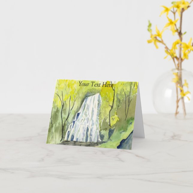 Crabtree Falls Card (Yellow Flower)