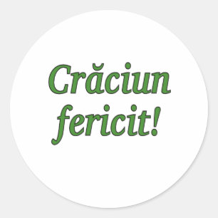Crăciun fericit! Merry Christmas in Romanian gf Classic Round Sticker