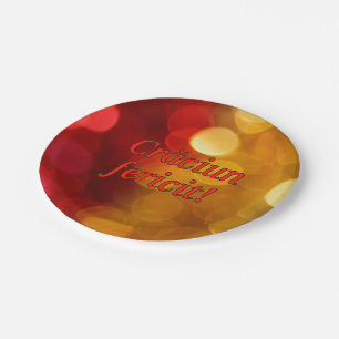 Crăciun fericit! Merry Christmas in Romanian rf Paper Plate