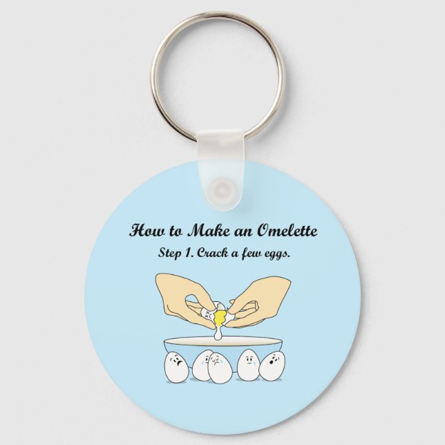 Crack-A-Few-Eggs Key Ring (Front)