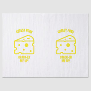 Crack cheesy puns funny cheese pun jokes tissue paper