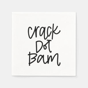 Crack Dot Bam Mahjong Cocktail Napkin
