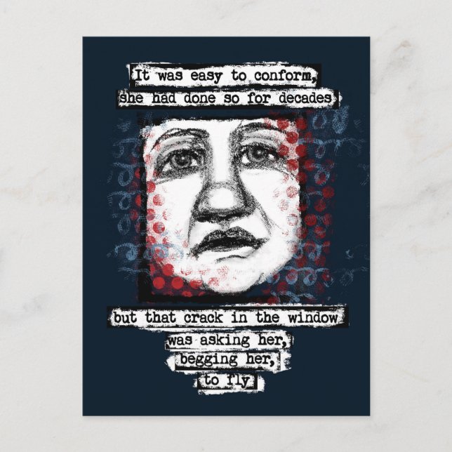 Crack In The Window Postcard (Front)