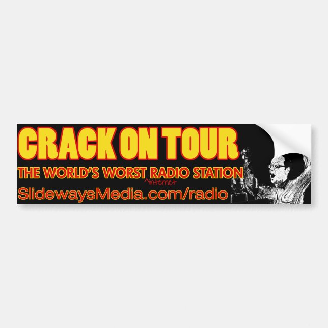 Crack On Tour Radio Bumper Sticker (Front)