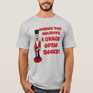 Crack Open Books Holiday Reading Humour T-Shirt