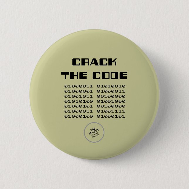 Crack the Code AH2009 6 Cm Round Badge (Front)