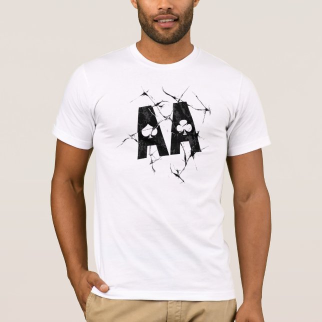 Cracked Aces (Blk) T-Shirt (Front)