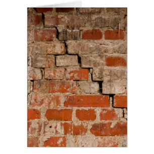 Cracked brick wall