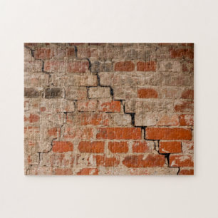 Cracked brick wall jigsaw puzzle