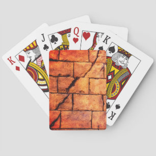 Cracked Brick Wall Playing Cards