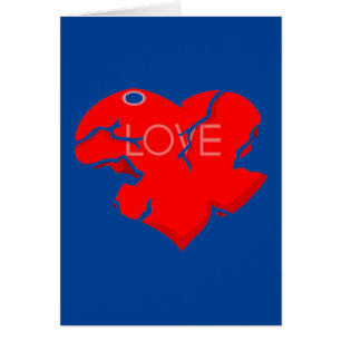 Cracked + Broken Heart Greeting Card