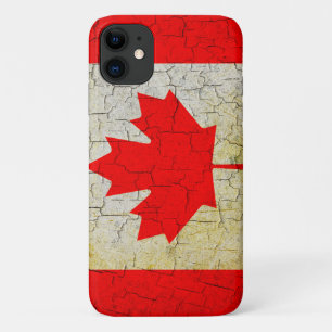 Cracked Canada flag iPhone 11 Case
