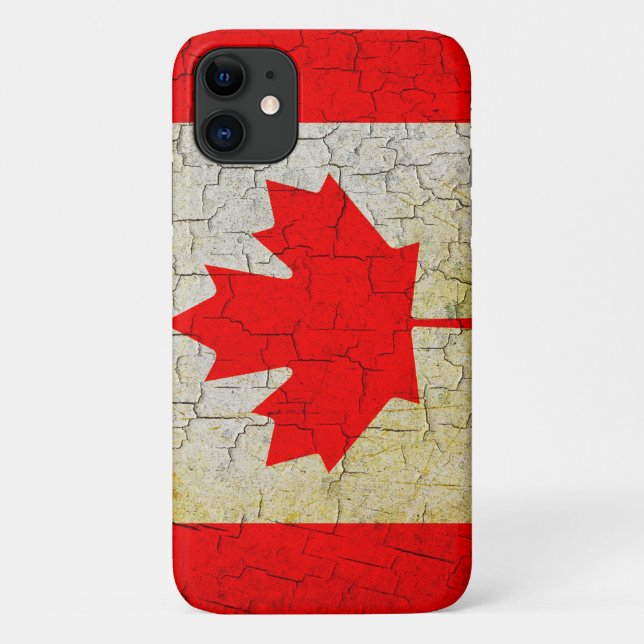 Cracked Canada flag Case-Mate iPhone Case (Back)
