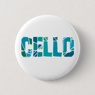 Cracked Cello 6 Cm Round Badge