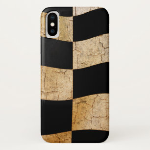 Cracked chequered flag iPhone x case