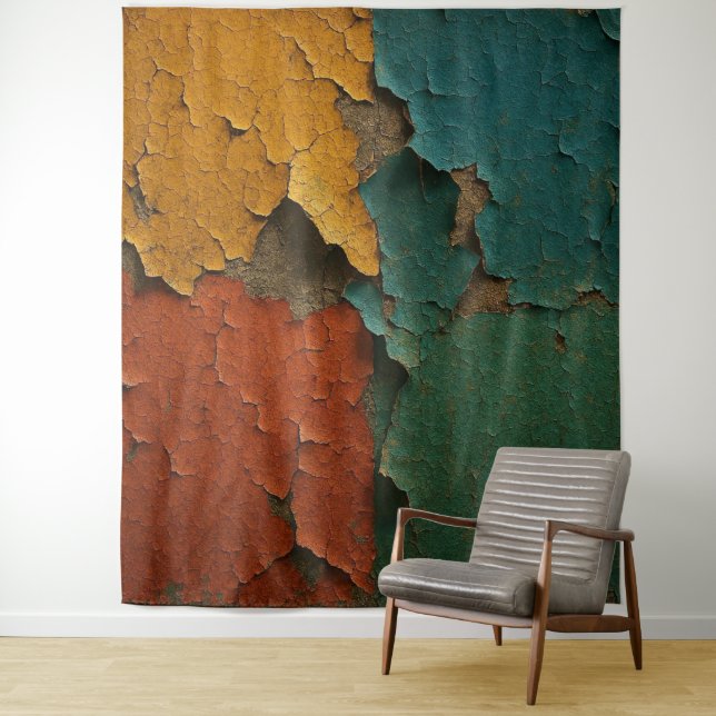 Cracked Colors Symphony – Texture Art of Time Tapestry (In Situ)