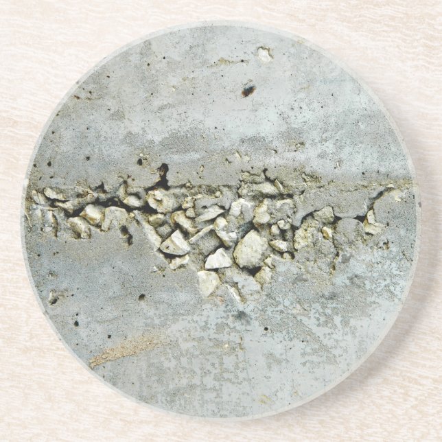Cracked concrete wall with small stones coaster (Front)