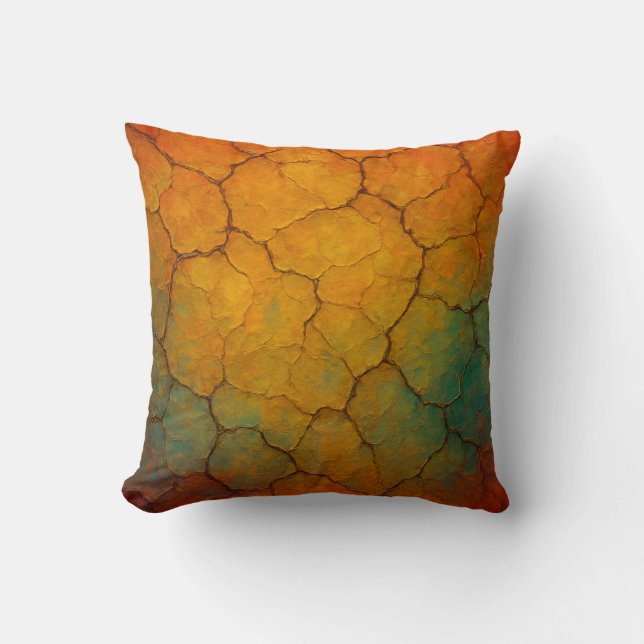 Cracked Earth Abstract Texture   Cushion (Front)