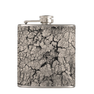 Cracked Earth Cool Dirt Texture Hip Flask