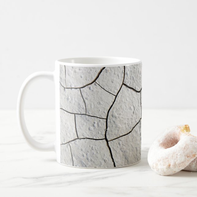 Cracked Earth Cool Texture Coffee Mug (With Donut)