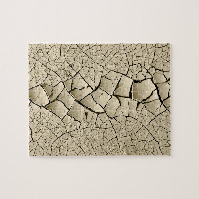 Cracked Earth Cool Texture Pattern Jigsaw Puzzle (Horizontal)