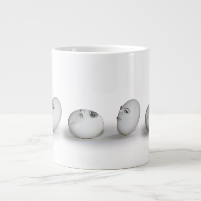 Cracked Egg and a Wink Large Coffee Mug (Front)