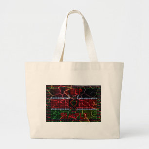Cracked Flag: Keep It Simple - Kenyan Resilience Large Tote Bag
