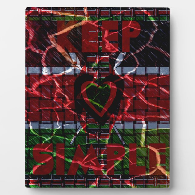 Cracked Flag: Keep It Simple - Kenyan Resilience  Plaque (Front)