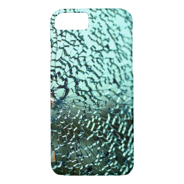 Cracked glass broken teal Case-Mate iPhone case (Back)