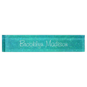 Cracked Glass Desk Name Plate