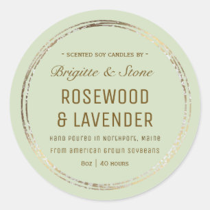 Cracked Gold Edged Farmhouse Candle Label