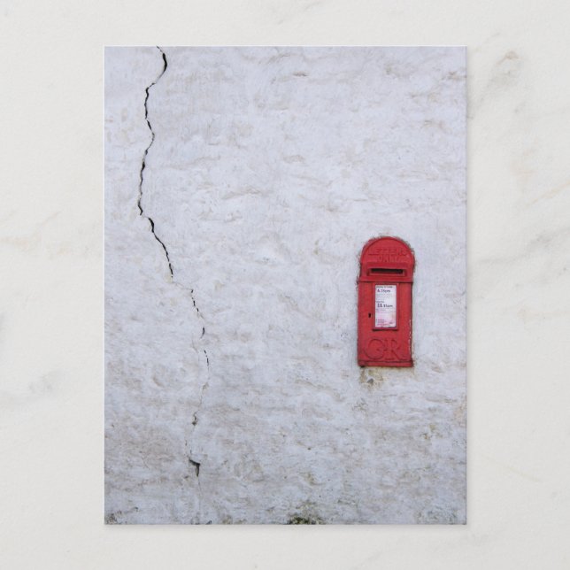 Cracked house postbox postcard (Front)