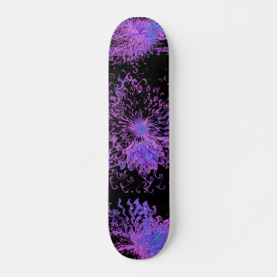 Cracked Ice Abstract Digital Fractal Skateboard