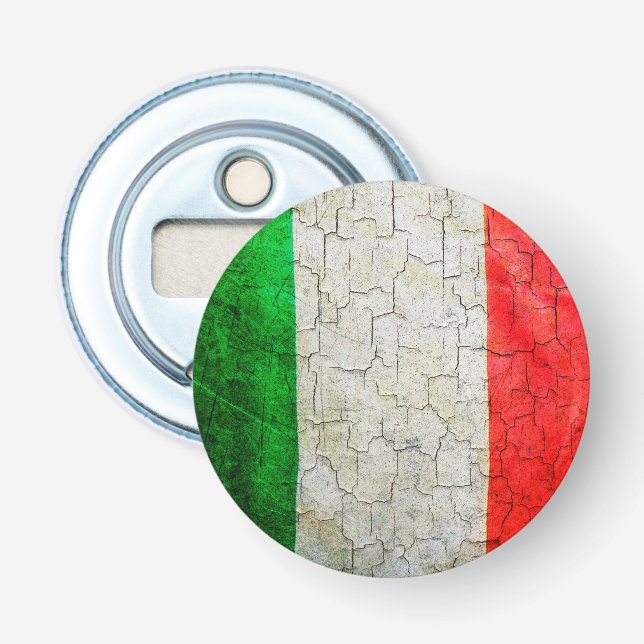 Cracked Italy flag Bottle Opener (Front)