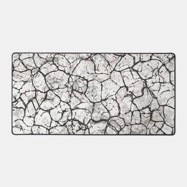 Cracked Marble Digital Pattern Desk Mat (Front)
