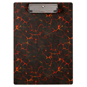 Cracked Molten Ground Rock Volcano Lava Clipboard