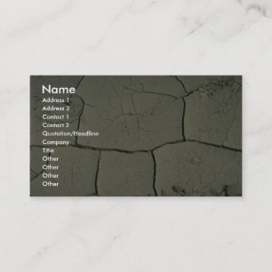 Cracked mud business card