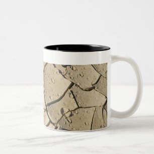 Cracked Mud formation in the Valley floor of 2 Two-Tone Coffee Mug