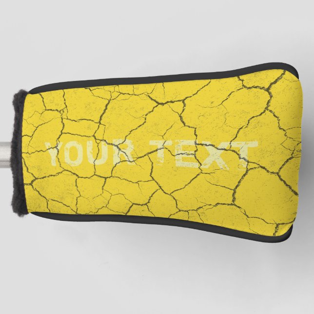 Cracked Mustard Yellow Putter Cover Monogram (Front)