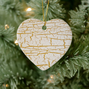 Cracked Paint Ceramic Ornament