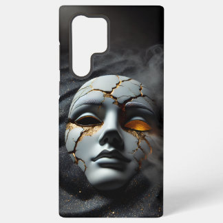 Cracked Porcelain Mask Galaxy S22 Ultra Case